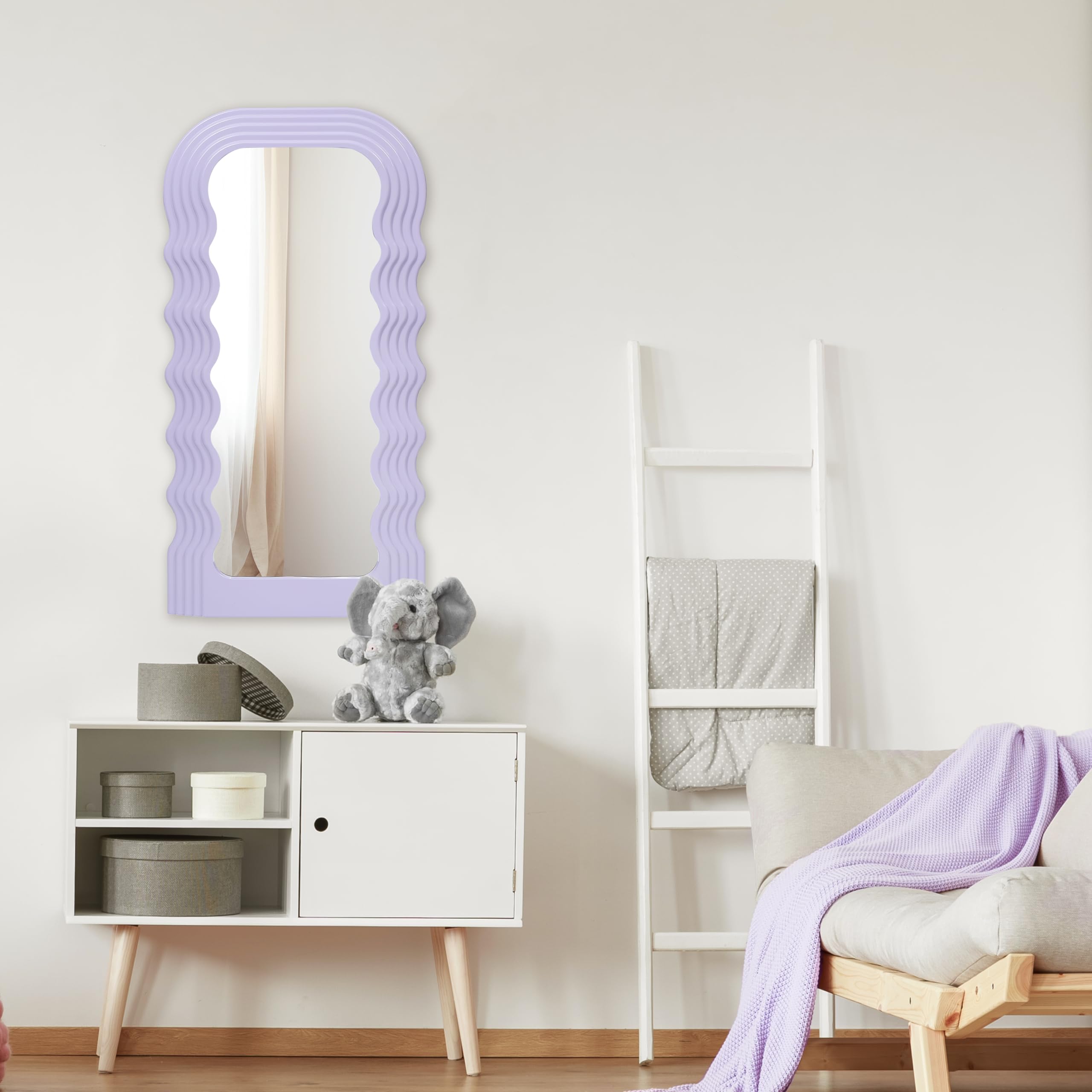Amazon.com: Wylde Iris 14x27.5 Inch Wavy Wall Mirror, Mirror for Amazon.com: Wylde Iris 14x27.5 Inch Wavy Wall Mirror, Mirror for